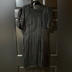 Vintage Stenay Beaded Silk Cocktail Dress